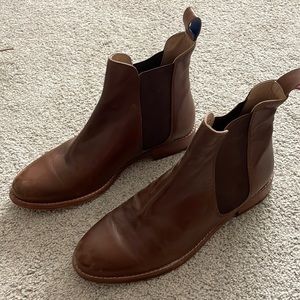 Joules Chelsea boots- brown. Real leather